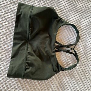 lululemon athletica Olive Green Strappy Sports Bra